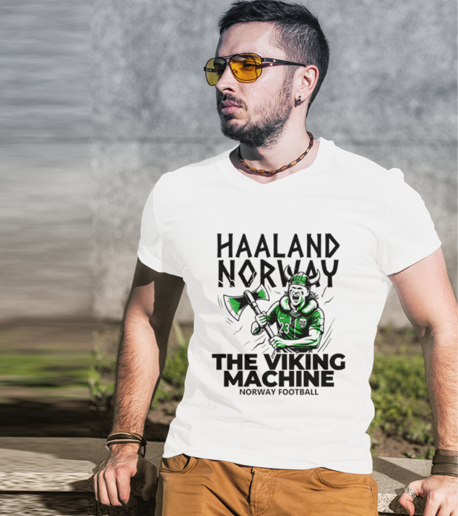 Haaland Norway The Viking Machine Norway Football T-Shirt