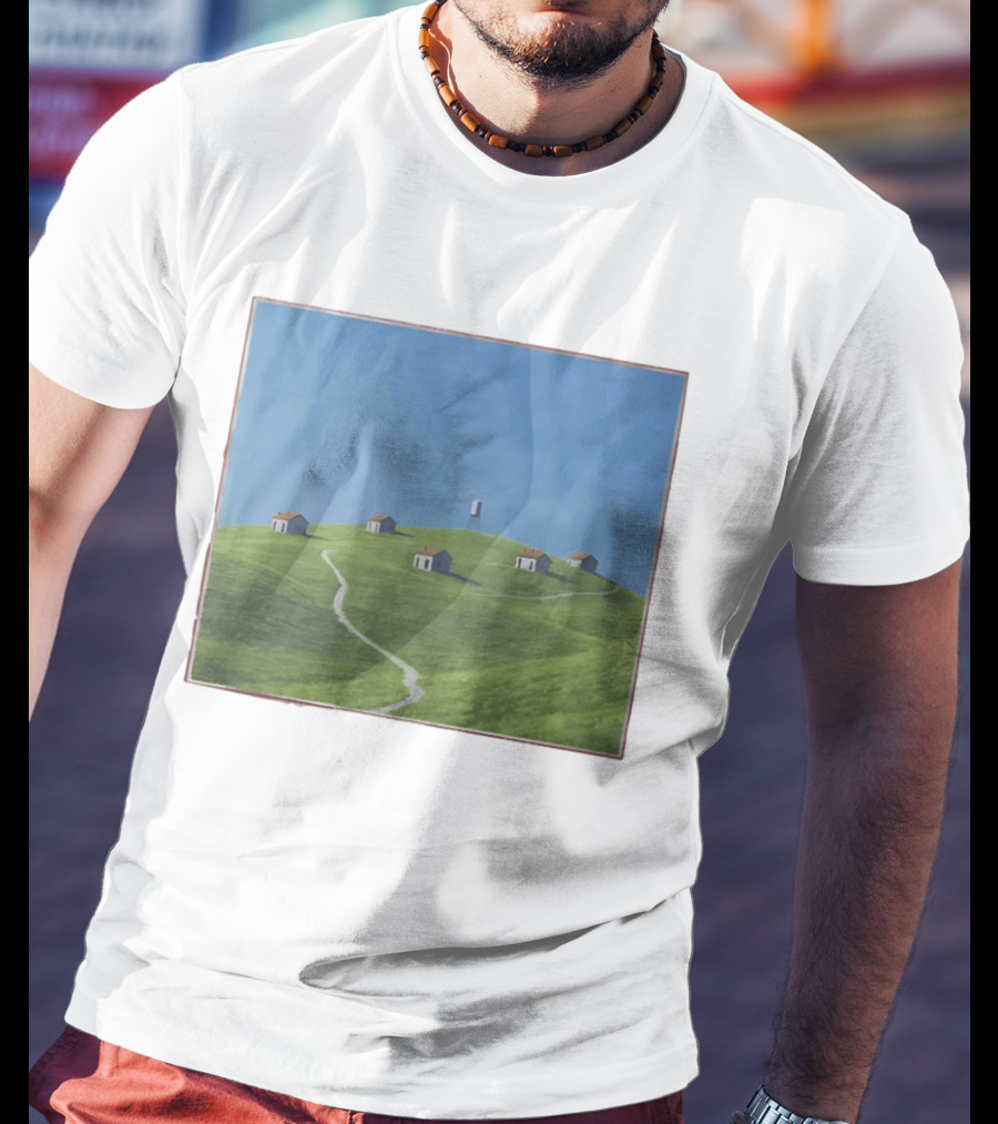 I Would Rather Be Here Btw Backrooms Level 94 Green Hills And Houses T-Shirt