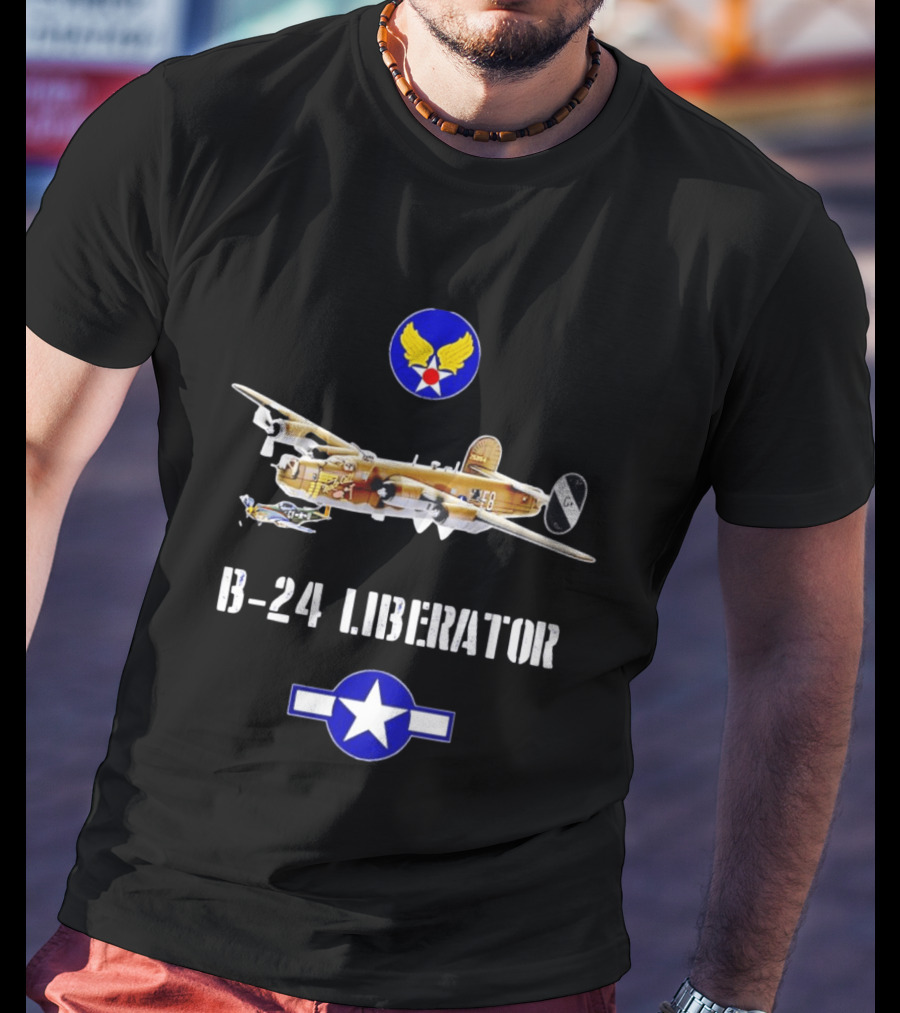 B 24 Liberator Wings Of War Air Force Tactical Escort T-Shirt