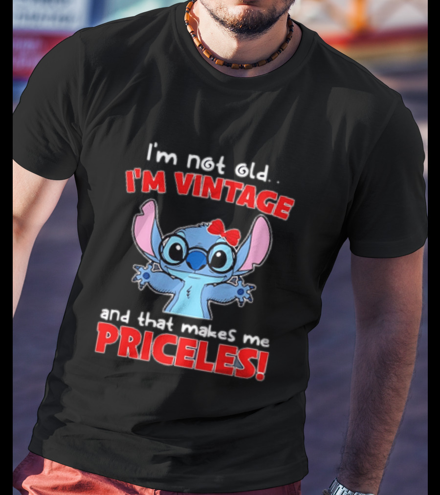 I'm Not Old I'm Vintage Stitch And That Makes Me Priceless T-Shirt