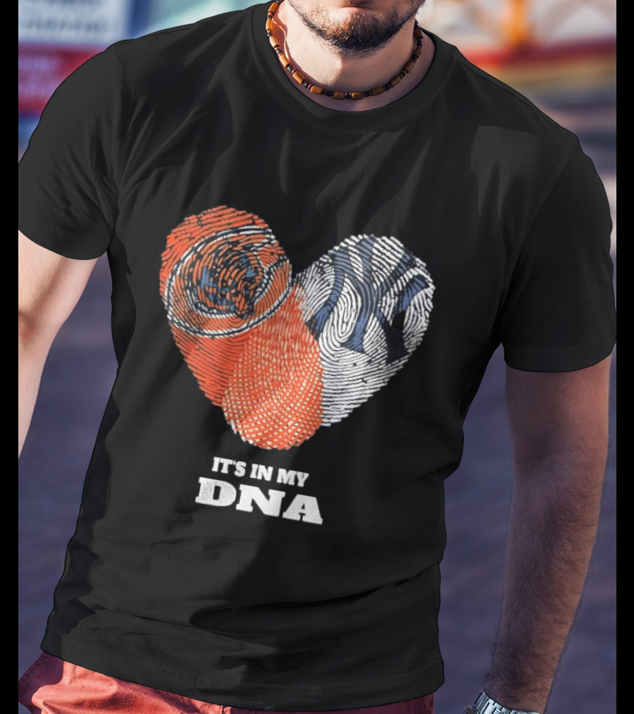 It's In My DNA New York Yankees Baseball Fingerprint Heart T-Shirt