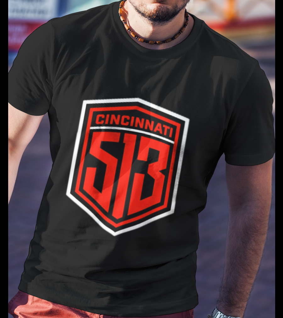 Cincinnati 513 Ohio Shield Area Code T-Shirt