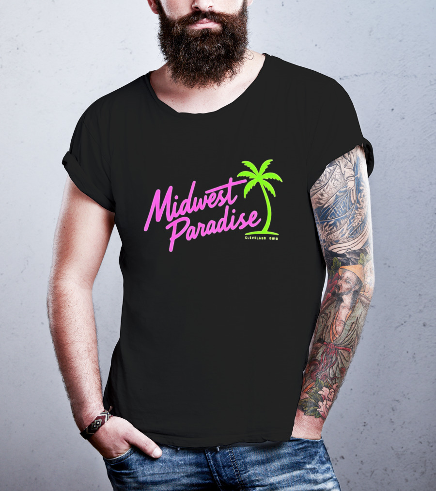 Midwest Paradise Cleveland Ohio Palm Tree T-Shirt