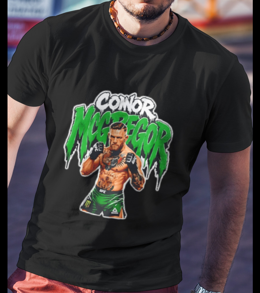 Conor McGregor UFC Fighter In Green Shorts With Tattoos T-Shirt
