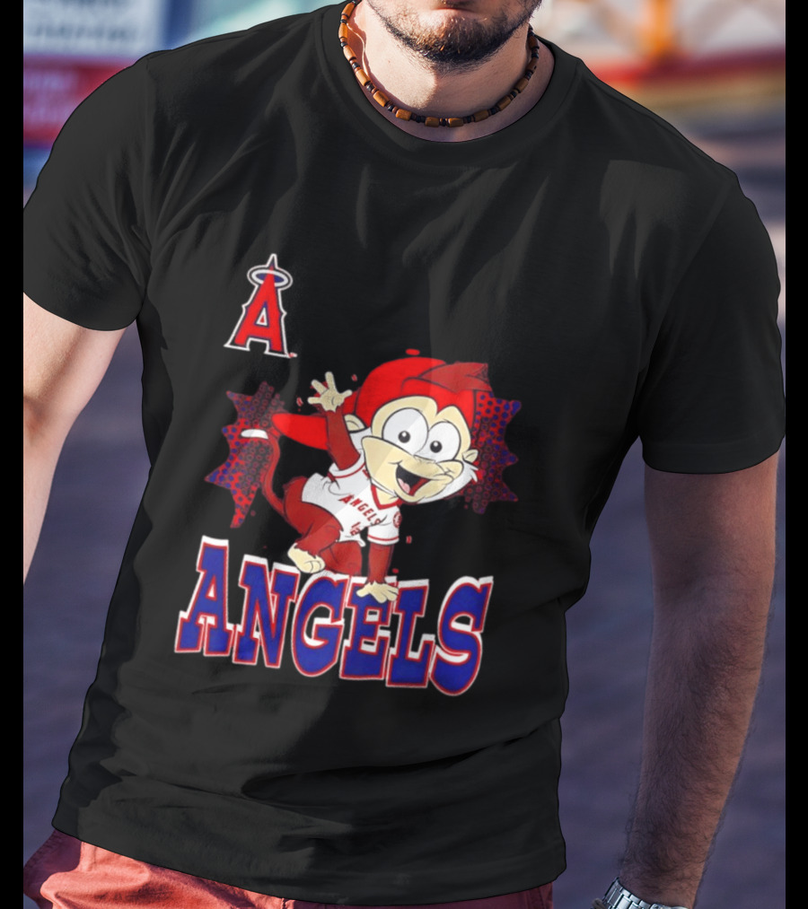 LAA Angels Rally Monkey Waving Hand Classic Sports Fan T-Shirt