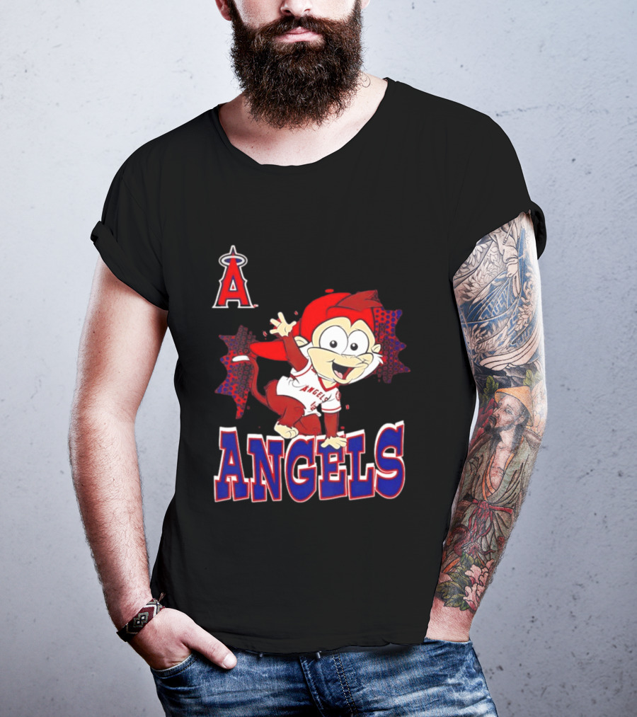 LAA Angels Rally Monkey Waving Hand Classic Sports Fan T-Shirt