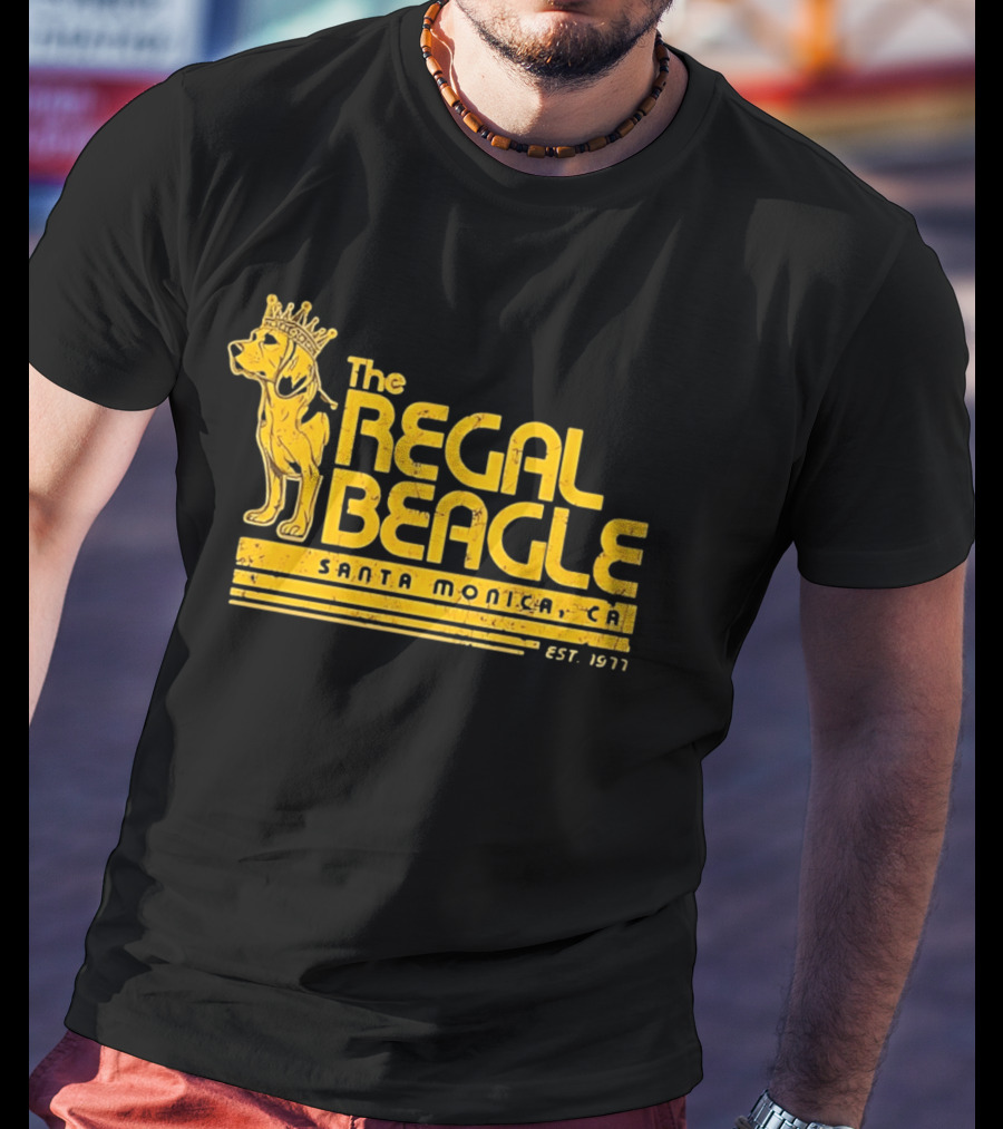 The Regal Beagle Santa Monica CA Est 1977 Crowned Dog T-Shirt