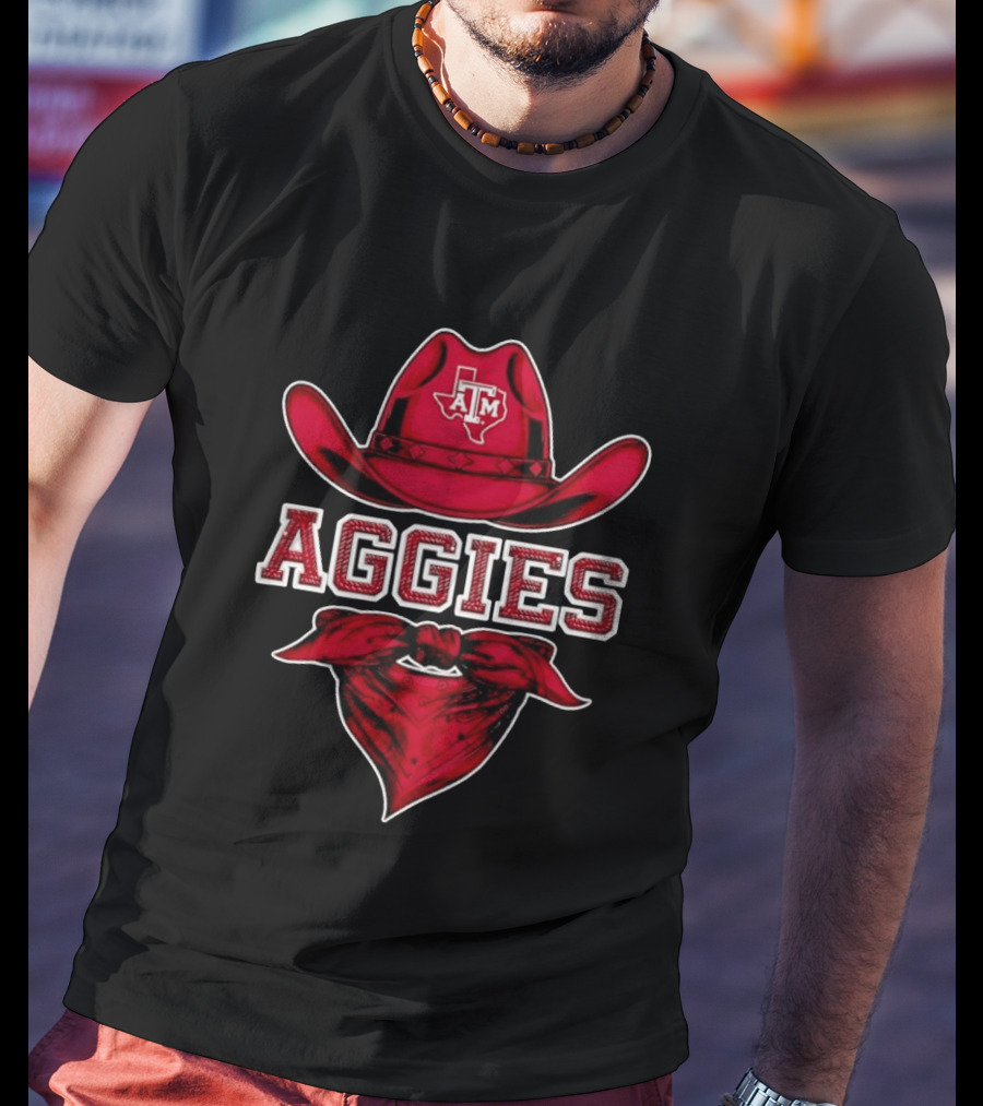 Texas A&M Aggies Cowboy Hat Bandana T-Shirt