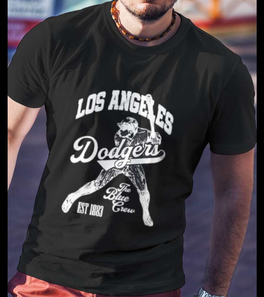 Los Angeles Dodgers The Blue Crew Est 1883 Baseball Player T-Shirt