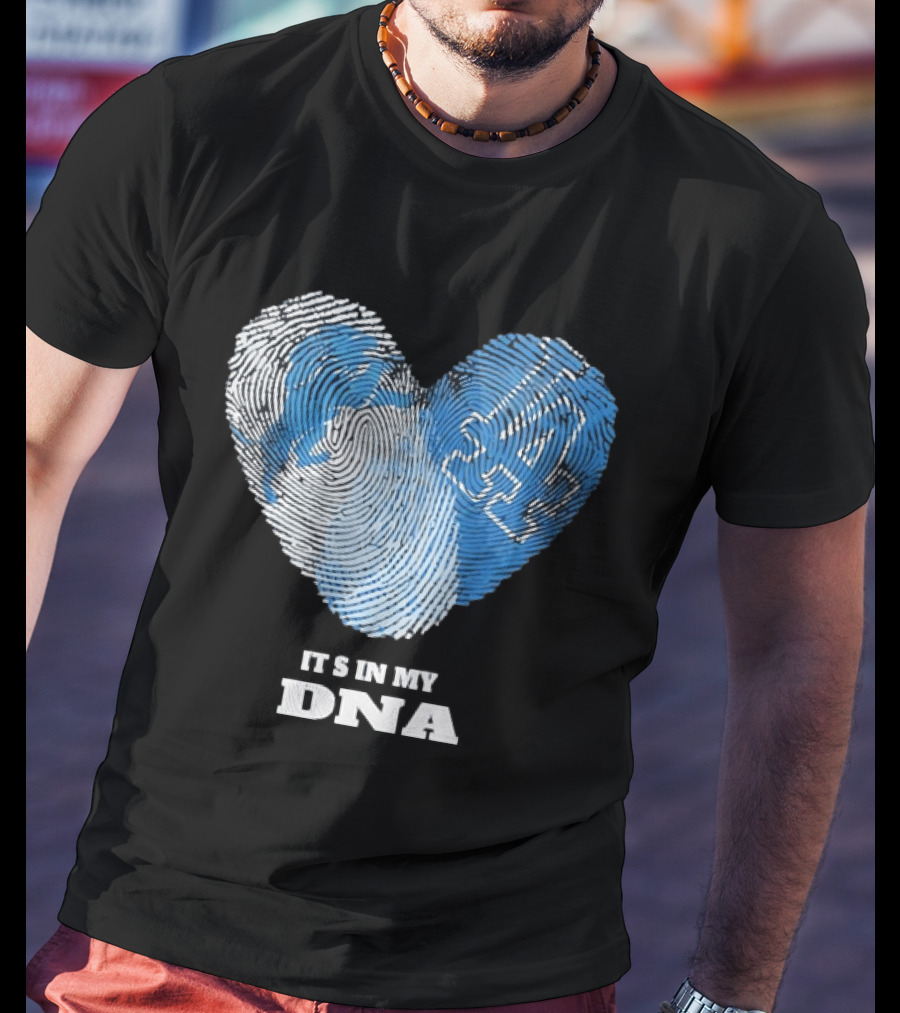 Heart Fingerprint It's In My DNA Kentucky Wildcats Fan Pride T-Shirt