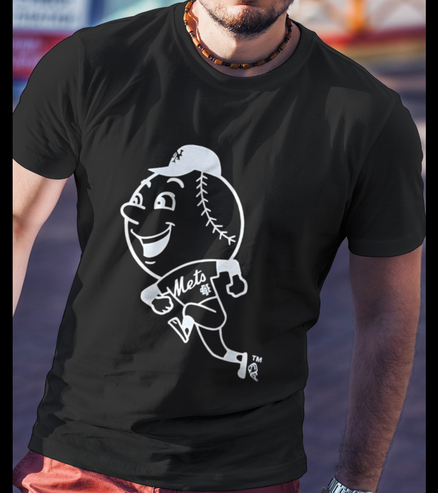 Mets Mr. Met Running Baseball T-Shirt