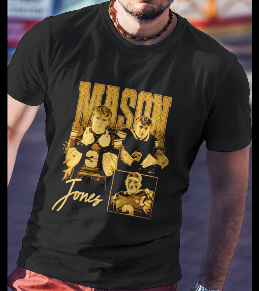 Mason Jones Football Athlete Sports Number 3 Enthusiast Collection T-Shirt
