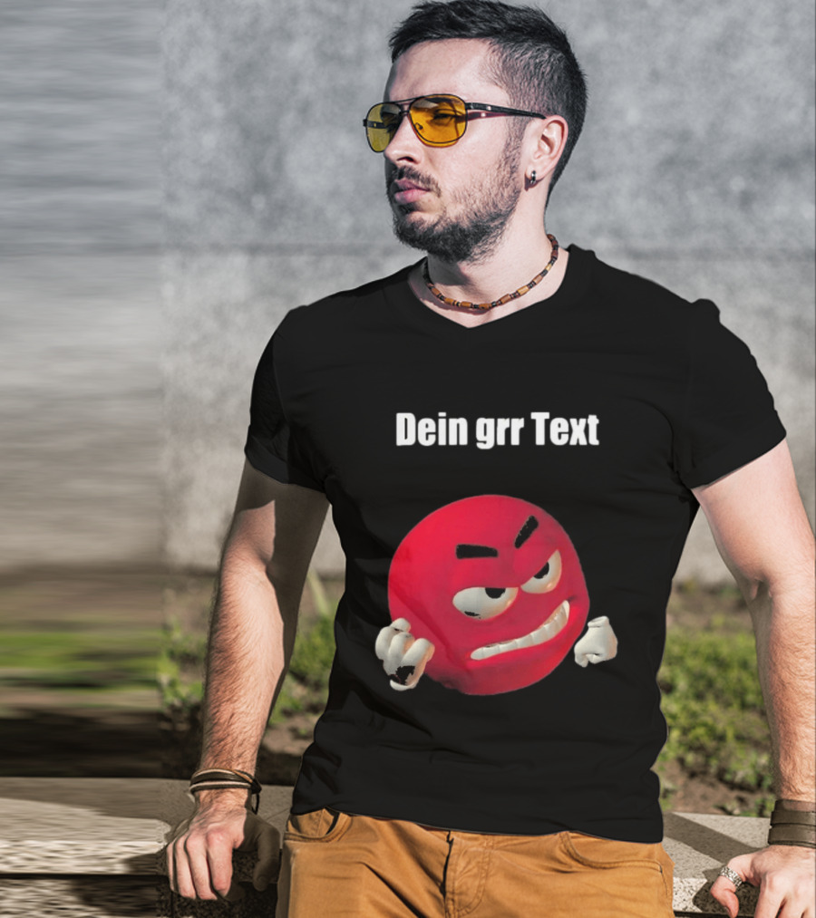 Versager Clothing Dein Personalisierbares Grr Text Red T-Shirt