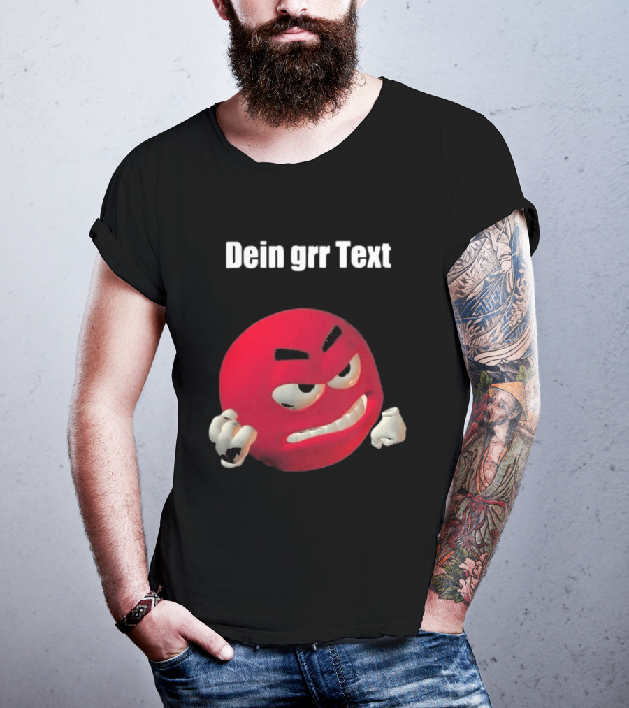 Versager Clothing Dein Personalisierbares Grr Text Red T-Shirt