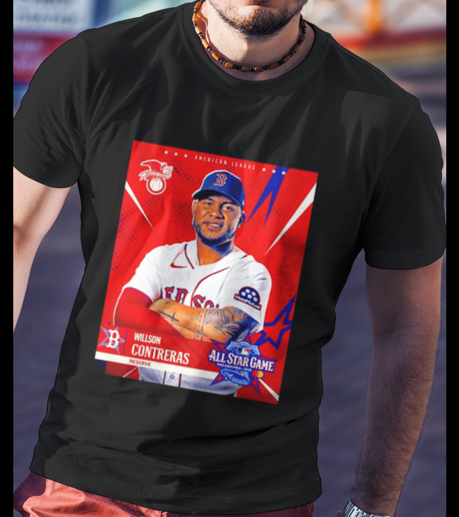 Boston Red Sox Willson Contreras 2026 All Star Game Reserve American League T-Shirt