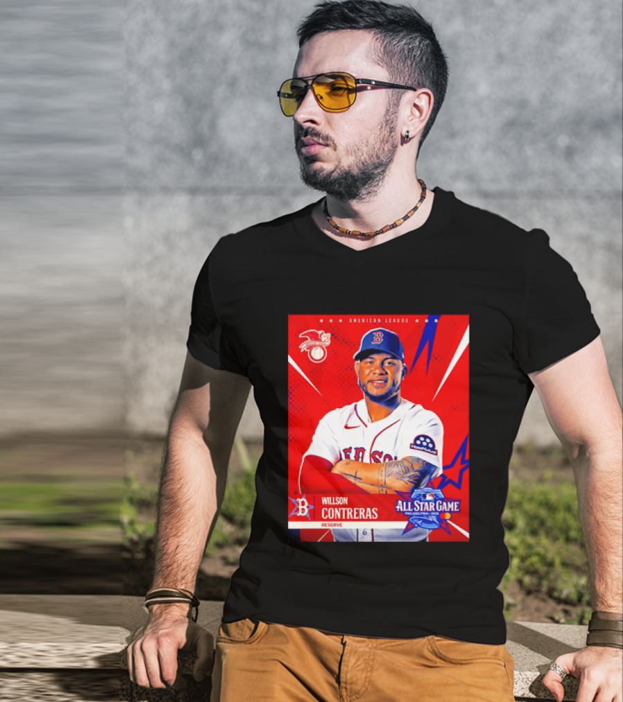 Boston Red Sox Willson Contreras 2026 All Star Game Reserve American League T-Shirt