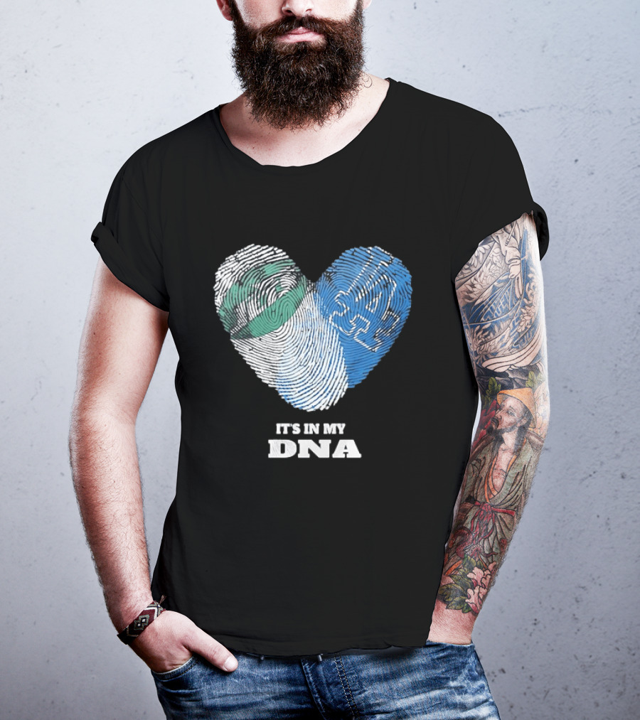 Los Angeles Dodgers It's In My DNA Fingerprint Heart T-Shirt