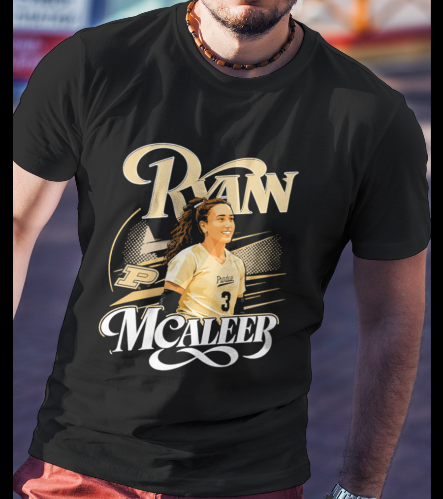 Ryan McAleer Purdue Number 3 NCAA College Athletics T-Shirt