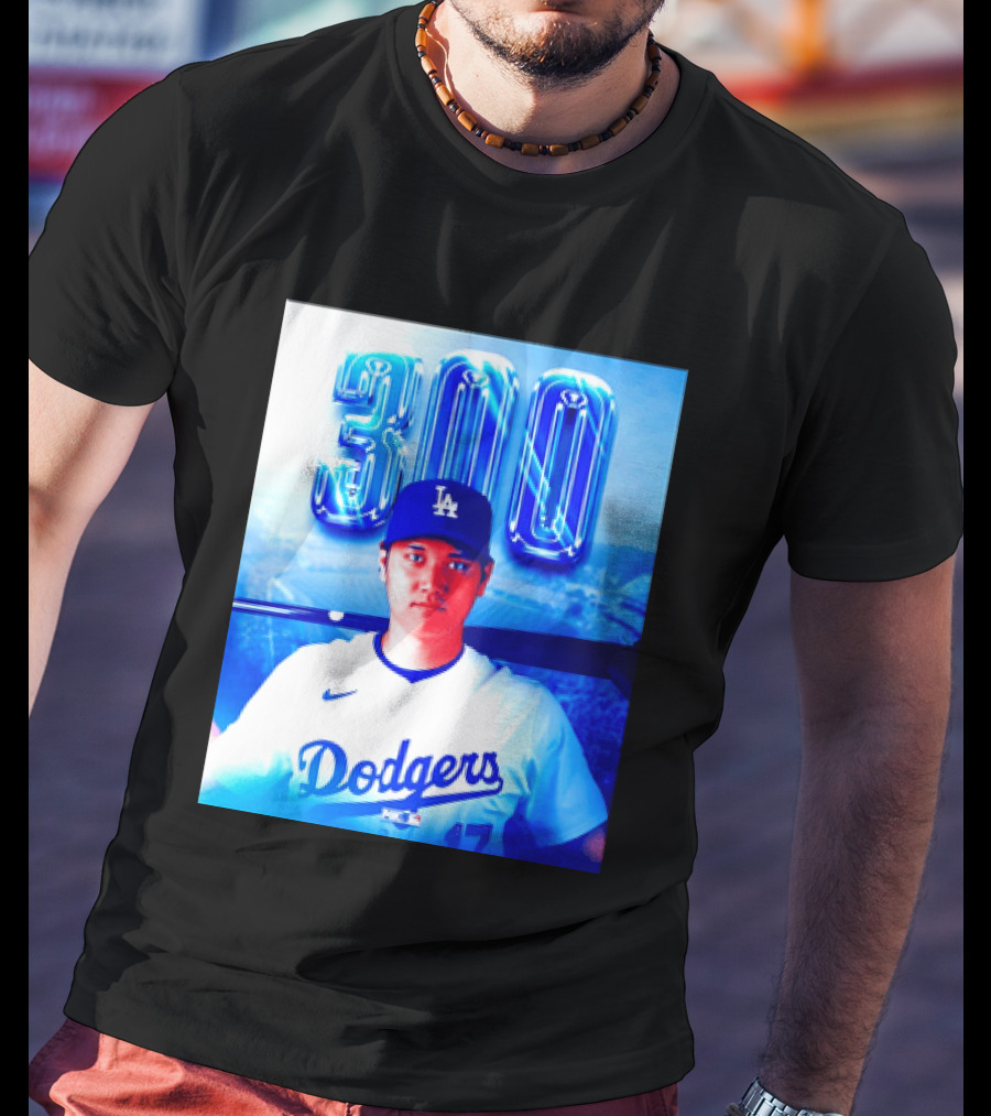 Shohei Ohtani 300 Home Runs Milestone Los Angeles Dodgers T-Shirt