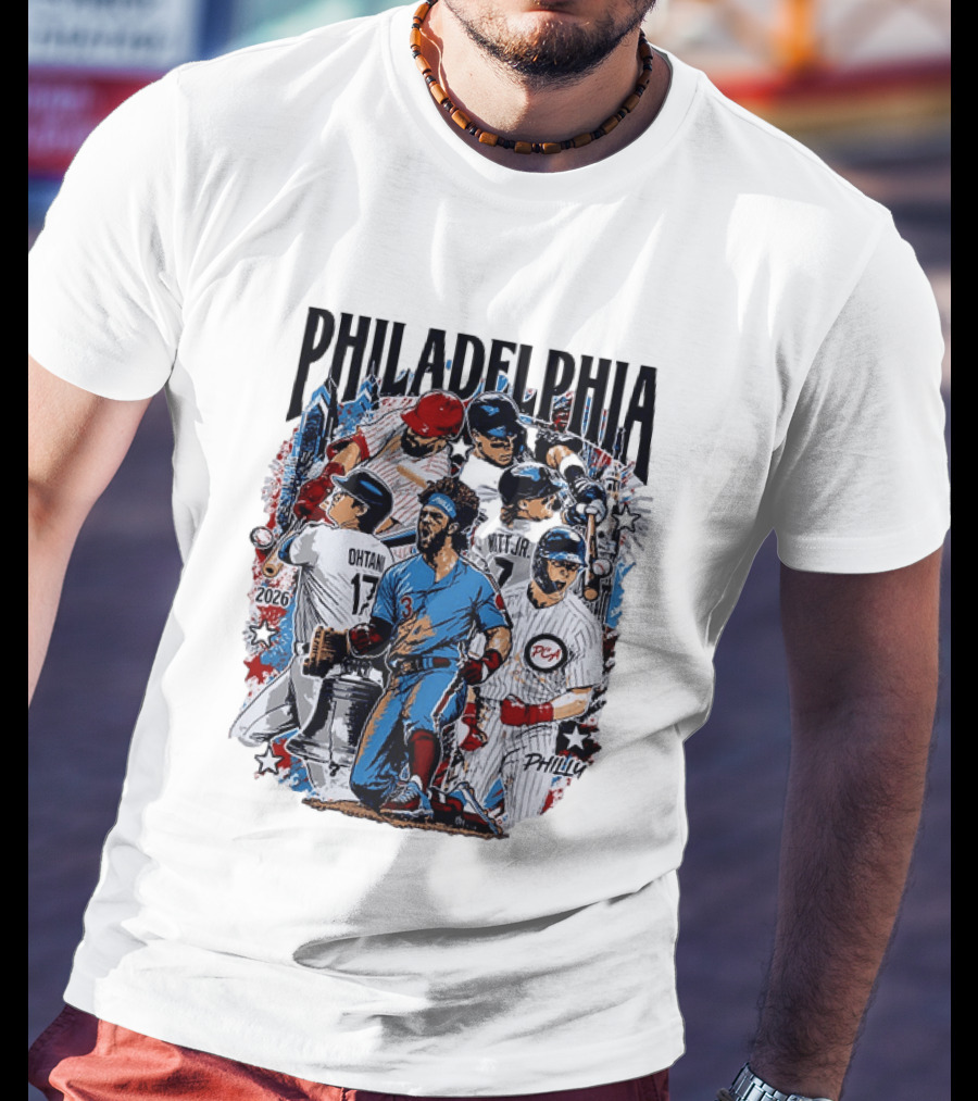Philadelphia MLB Players All Star 2026 Bryce Harper Tatis Jr Ohtani Philly Sports T-Shirt