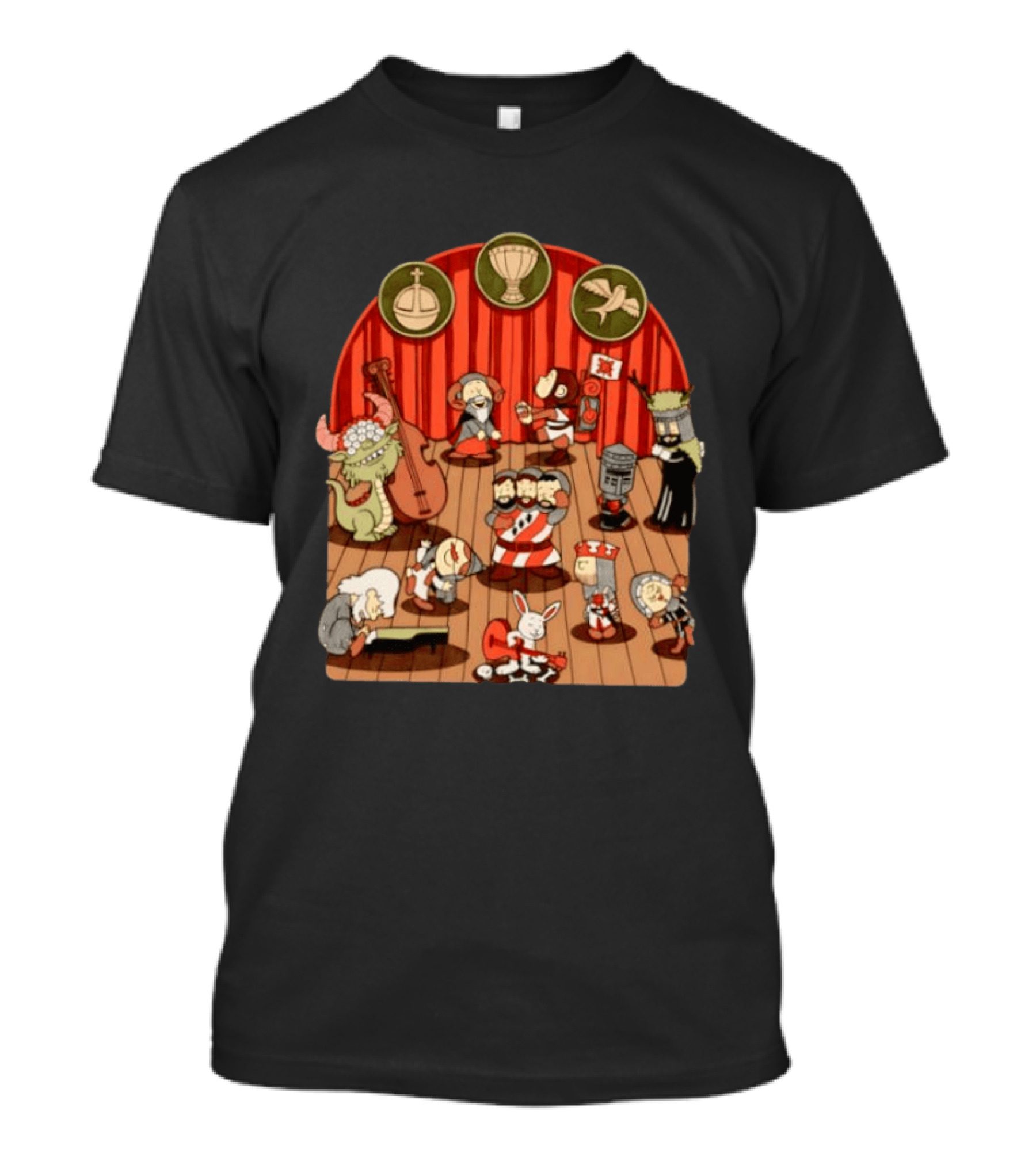 British Comedy Cartoon Characters Dancing On Stage T-Shirt