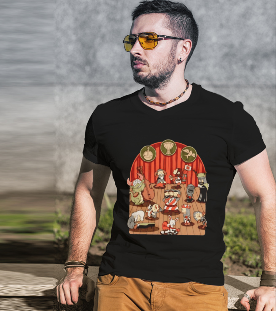 British Comedy Cartoon Characters Dancing On Stage T-Shirt