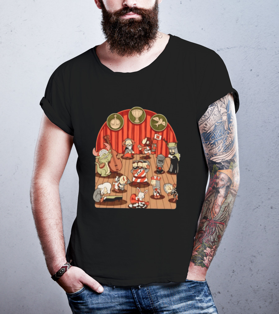 British Comedy Cartoon Characters Dancing On Stage T-Shirt