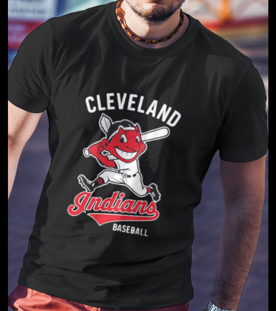 Cleveland Indians Baseball Chief Wahoo Cartoon Batter T-Shirt
