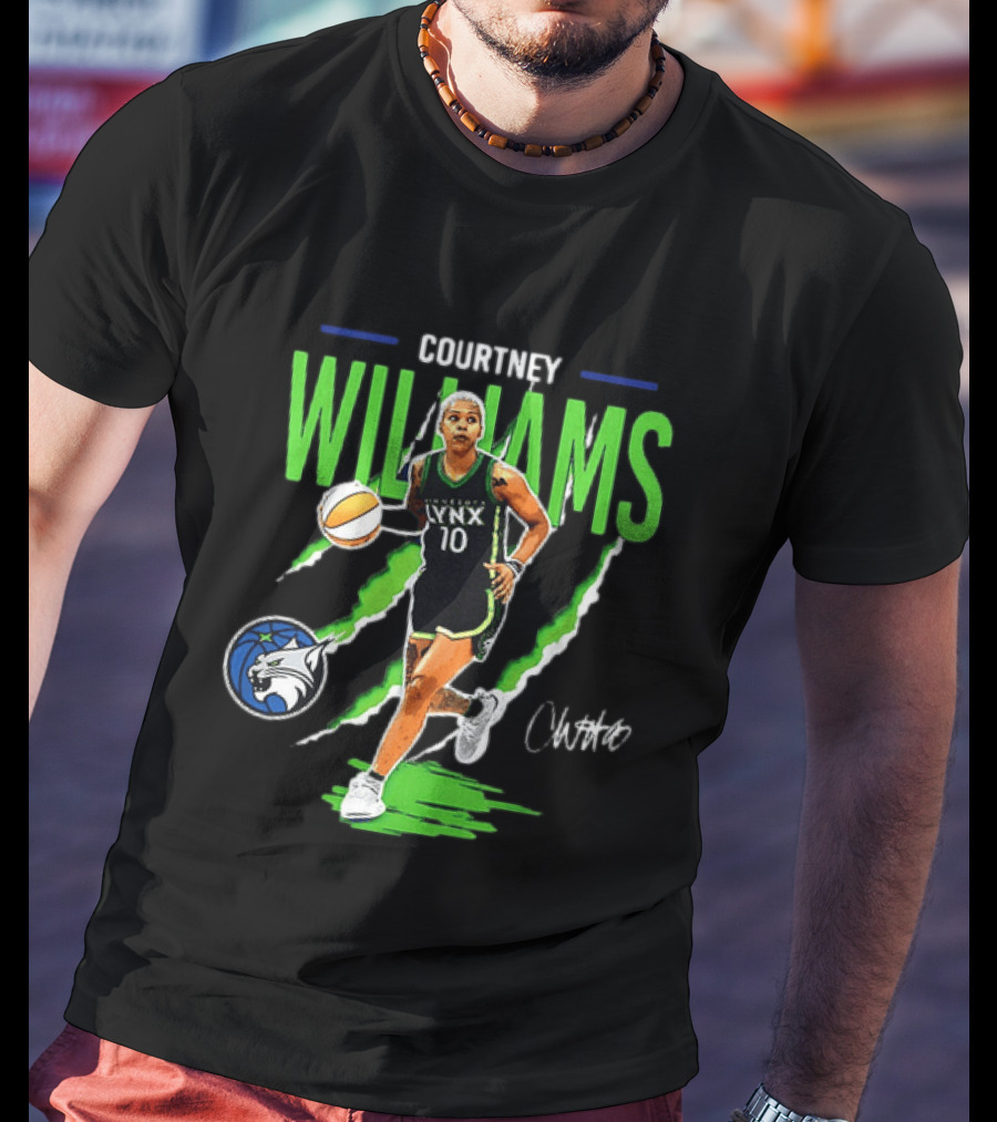 Courtney Williams Minnesota Lynx WNBA Basketball Player Number 10 Iconic Team T-Shirt