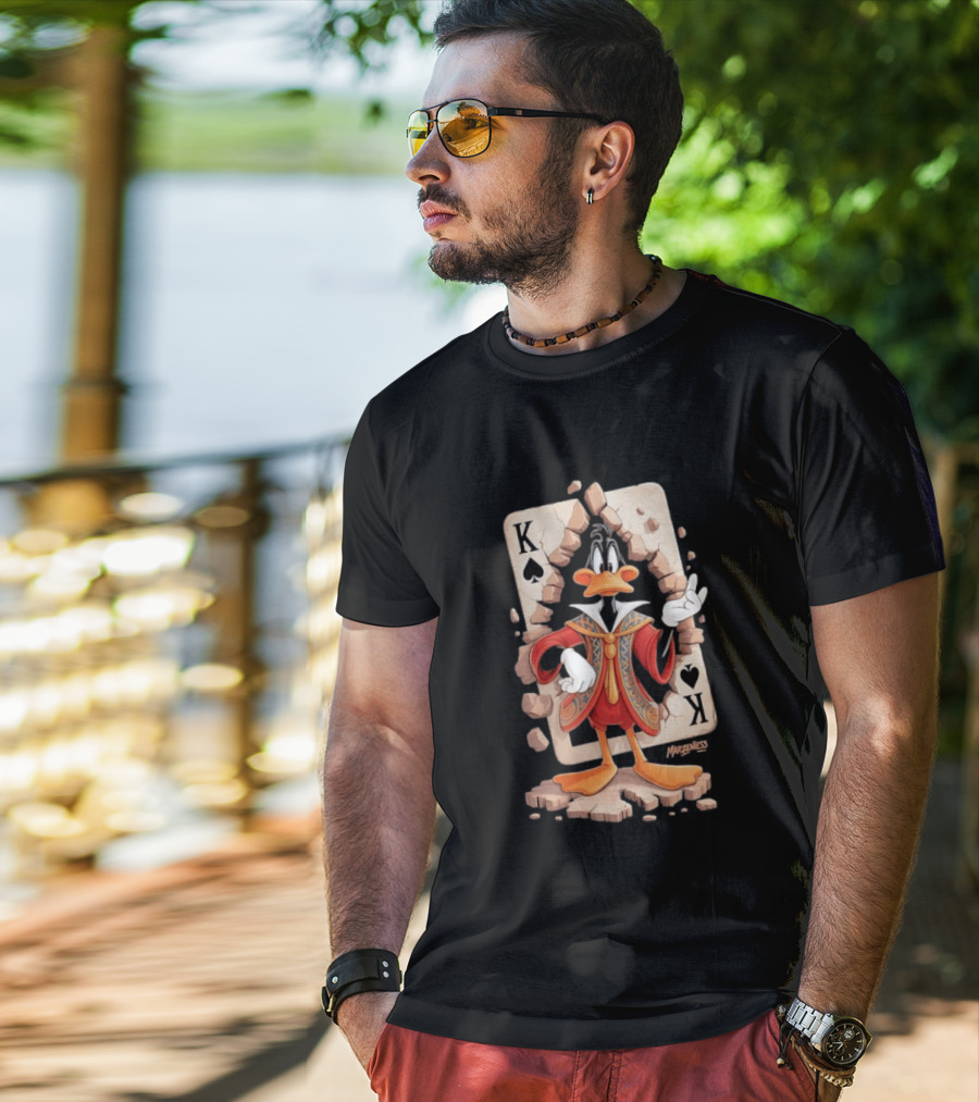 Daffy Duck King Of Spades K Playing Card Mazeness T-Shirt