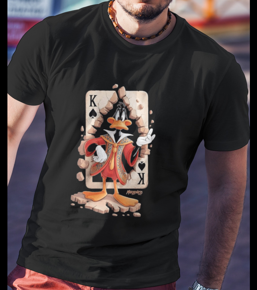 Daffy Duck King Of Spades K Playing Card Mazeness T-Shirt