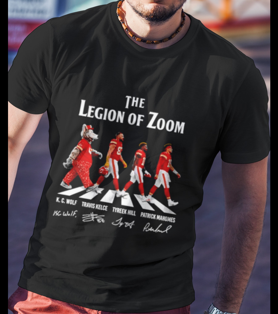 Kansas City Chiefs The Legion Of Zoom KC Wolf Travis Kelce Tyreek Hill Patrick Mahomes T-Shirt