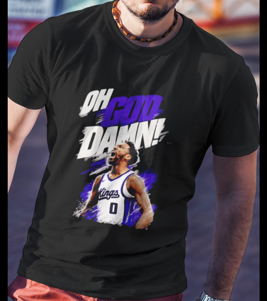 Malik Monk Oh God Damn Sacramento Kings 0 Jersey Celebration T-Shirt