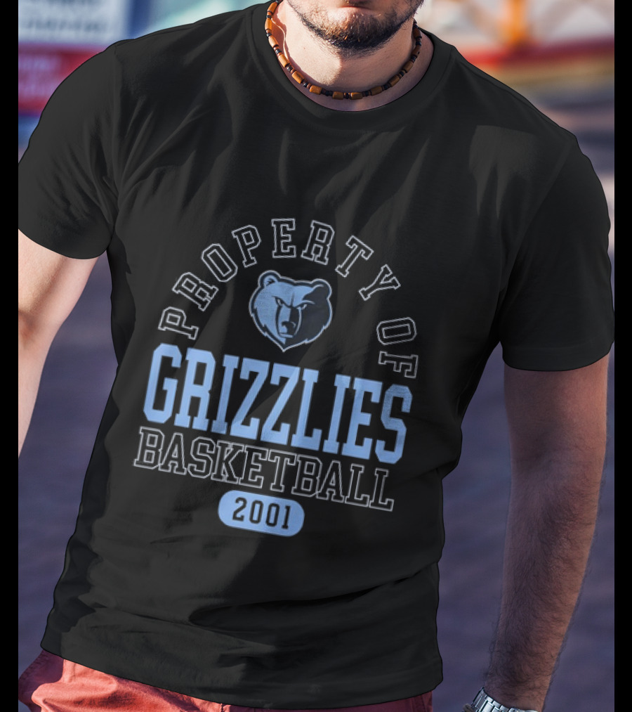 Property Of Grizzlies Basketball 2001 Memphis Grizzlies Bear T-Shirt