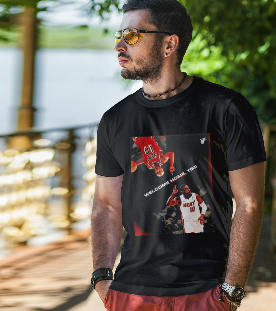 Tim Hardaway Miami Heat Welcome Home Timi 10 Basketball Legend T-Shirt