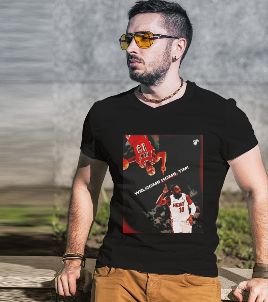 Tim Hardaway Miami Heat Welcome Home Timi 10 Basketball Legend T-Shirt