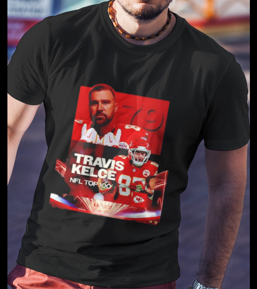 Travis Kelce Kansas City Chiefs NFL Top 100 87 T-Shirt