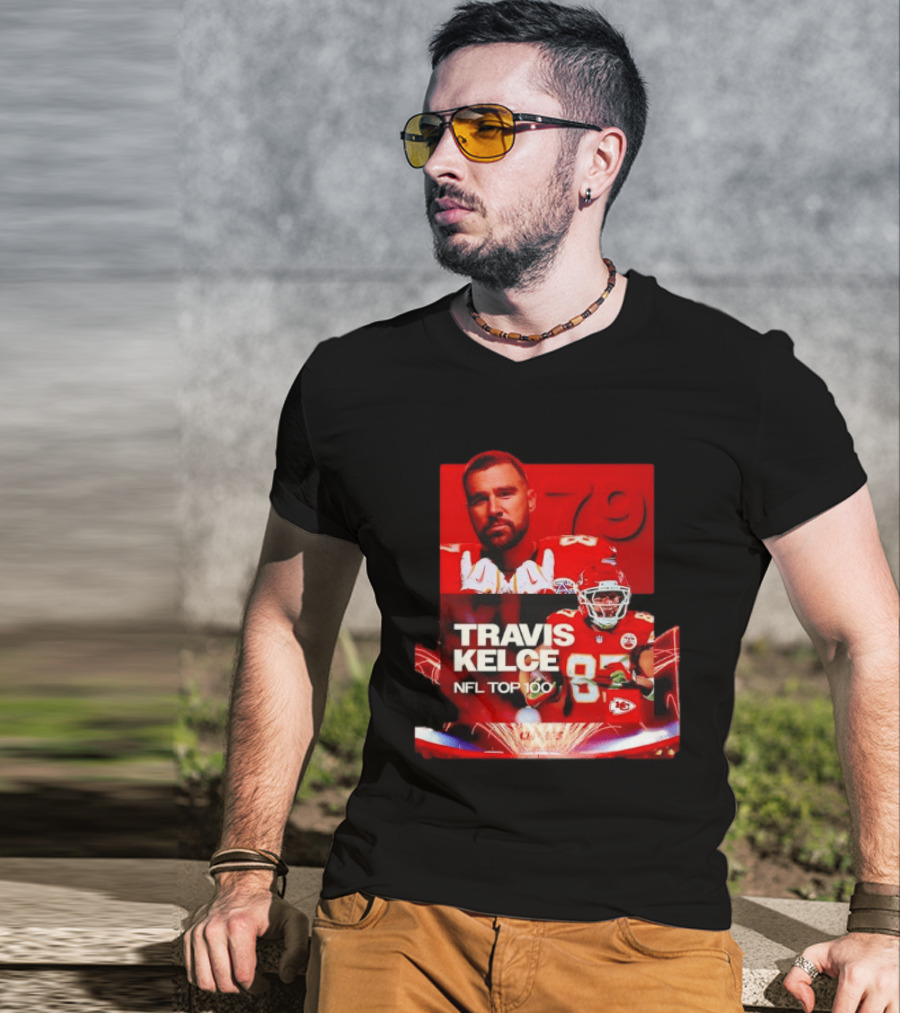 Travis Kelce Kansas City Chiefs NFL Top 100 87 T-Shirt