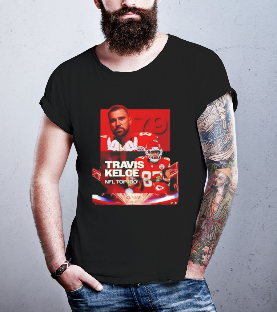 Travis Kelce Kansas City Chiefs NFL Top 100 87 T-Shirt