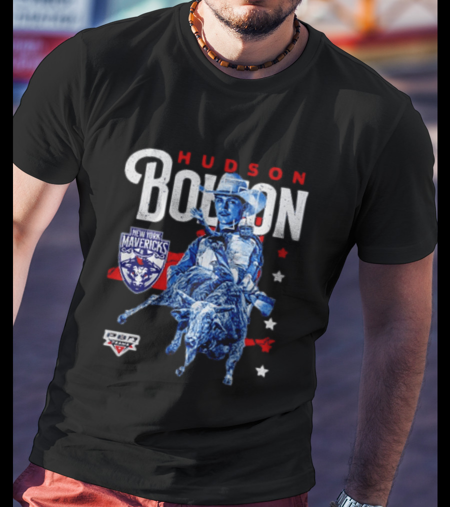 Hudson Bolton New York Mavericks PBR Teams Rodeo Champion T-Shirt