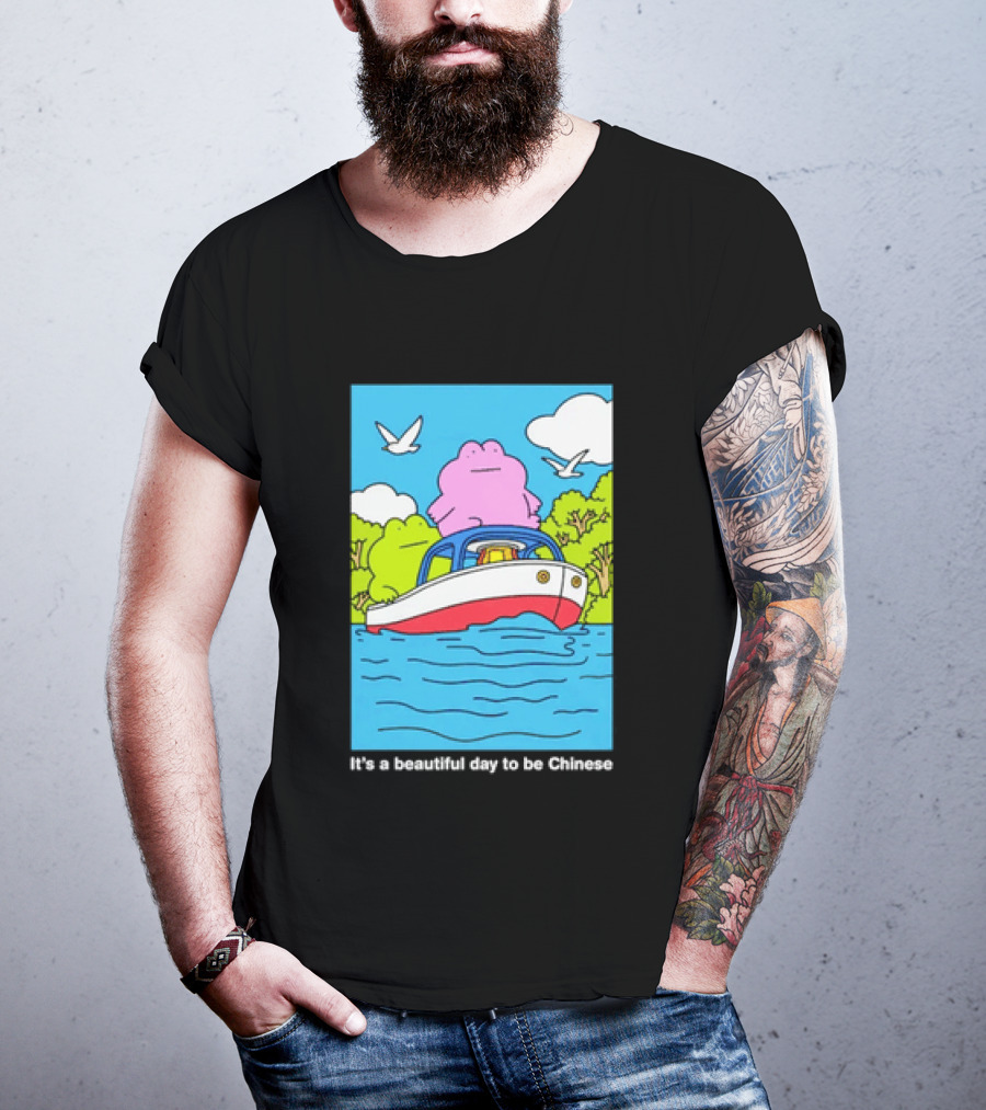 It's A Beautiful Day To Be Chinese Frog On A Boat T-Shirt
