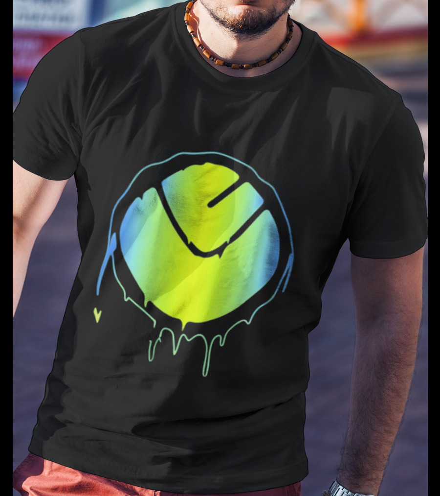 Vibrant Yellow Green Dripping T-Shirt
