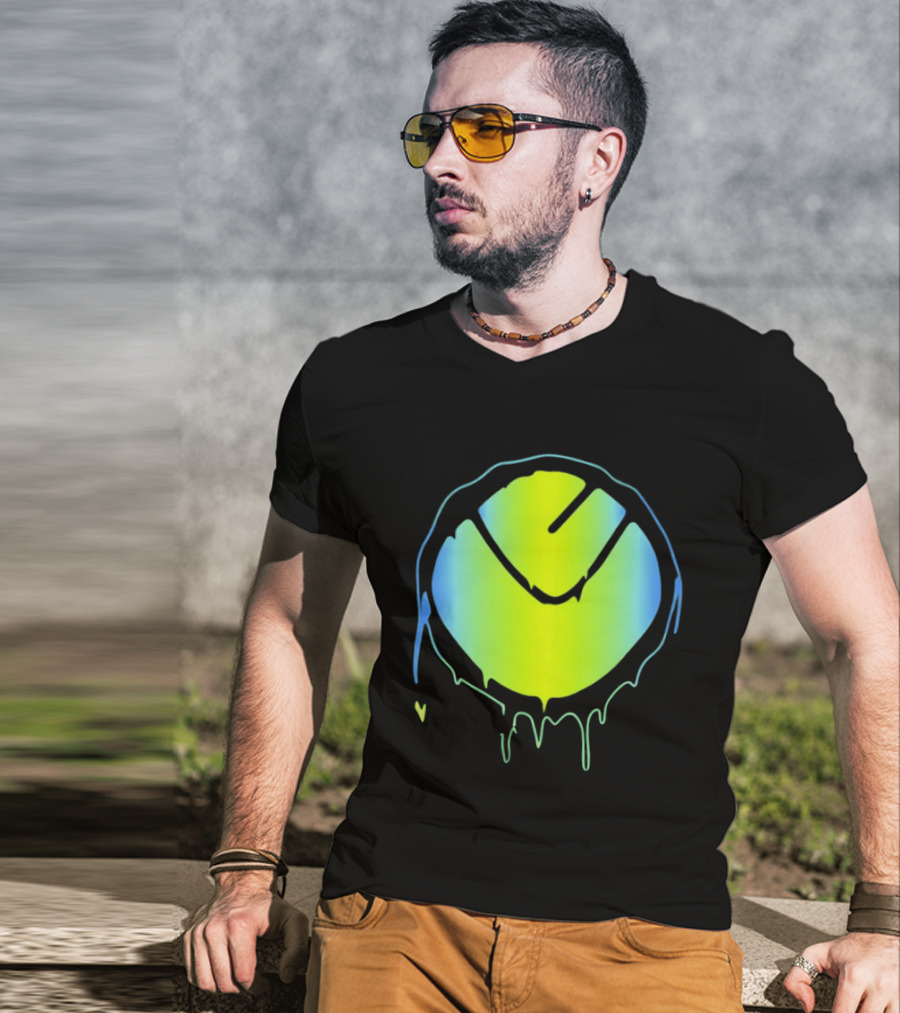 Vibrant Yellow Green Dripping T-Shirt