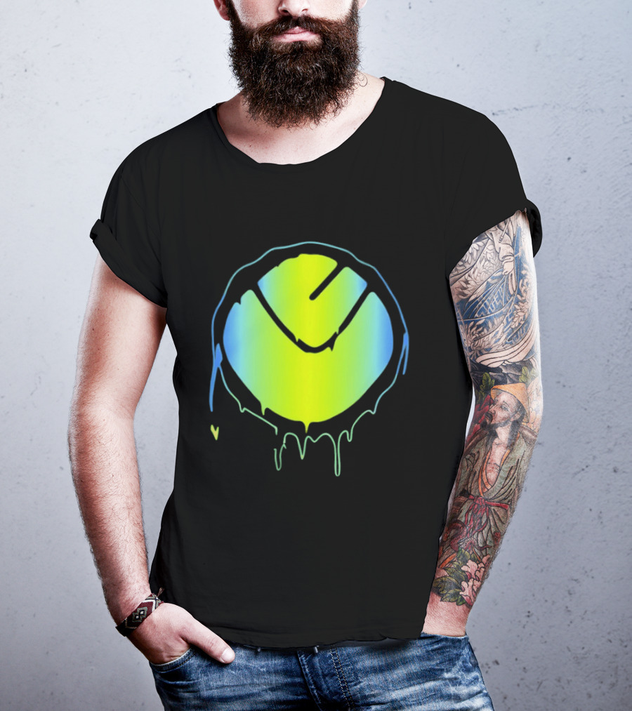 Vibrant Yellow Green Dripping T-Shirt