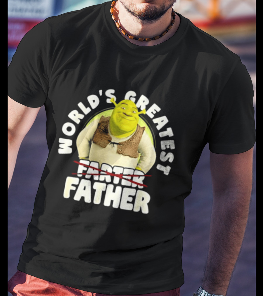 World's Greatest Farter Father Shrek Cartoon T-Shirt
