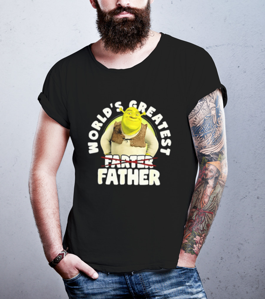 World's Greatest Farter Father Shrek Cartoon T-Shirt