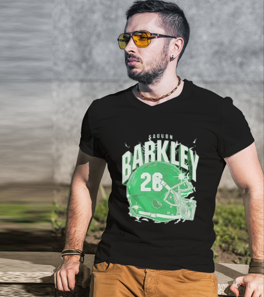 Saquon Barkley 26 Football Helmet T-Shirt