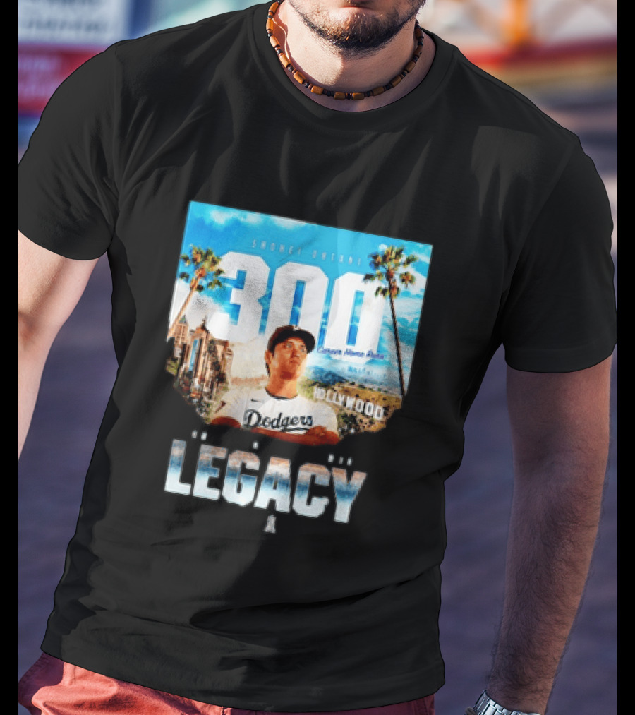 Shohei Ohtani 300 Career Home Runs Los Angeles Legacy Hollywood Dodgers T-Shirt