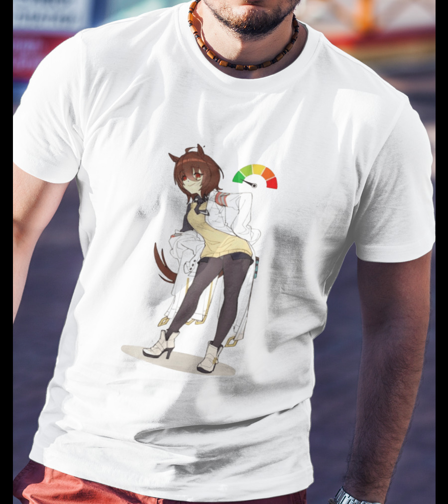 Agnes Tachyon Anime Rainbow Cortisol Gauge Meme T-Shirt