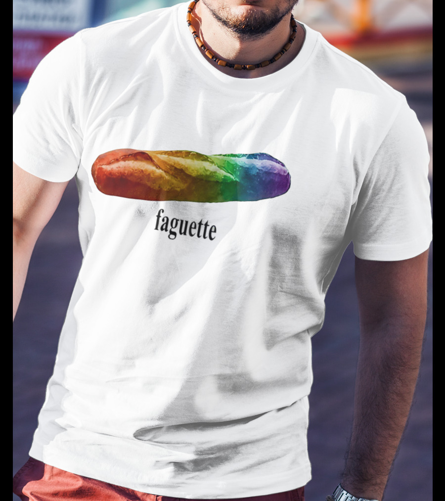 Baguette Rainbow Faguette LGBT Pride Colorful Bakery Equality T-Shirt